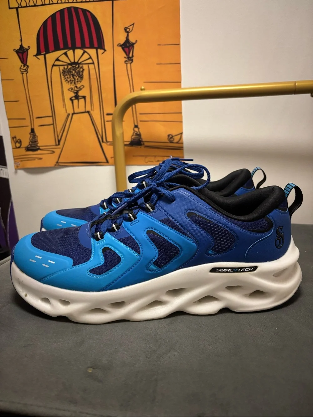 SnoopDogxSkechers collab Blue Athletic Lace-Up Sneakers